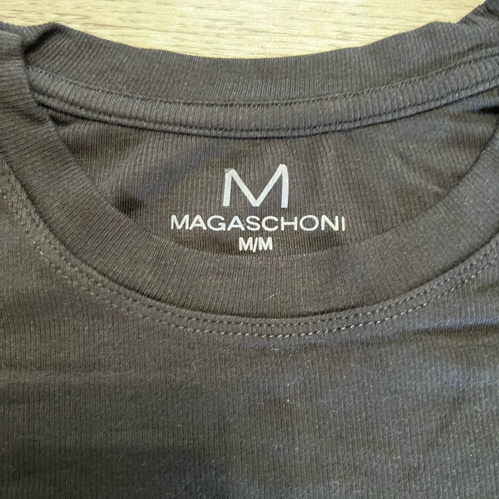 Magaschoni Micromodal Long Sleeve Black Tshirt size M - Picture 2 of 5
